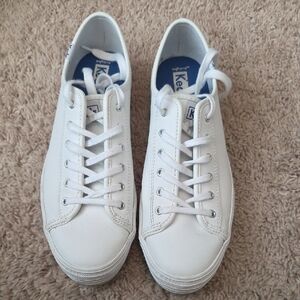 Keds Women's White Lace-Up Sneakers